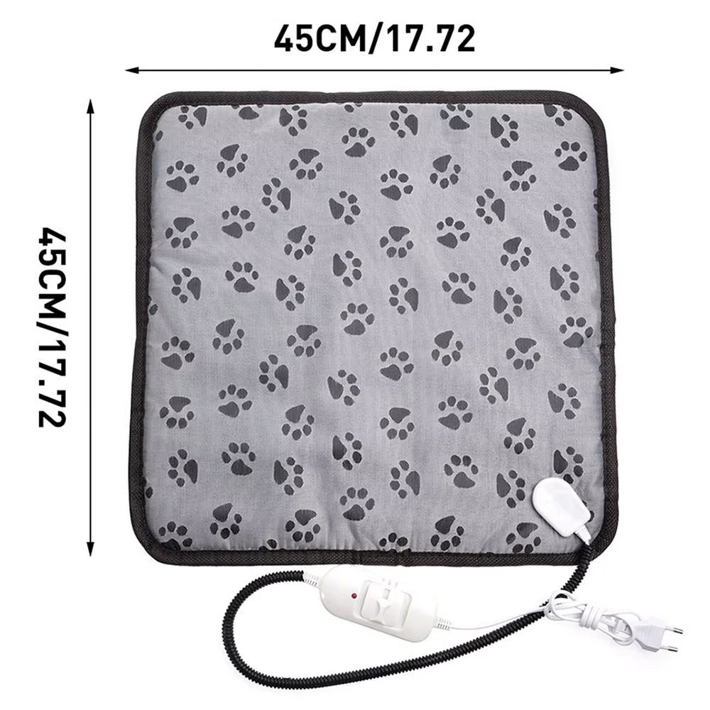 3-Speed Adjustable Heating Pad for Dog Cat Power-Off Protection Pet Electric Heated Warm Mat Bed Waterproof Bite-Resistant Wire