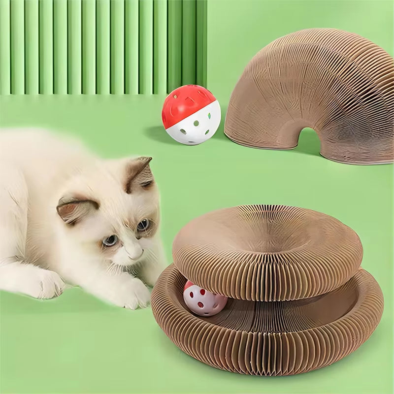 Cat Foldable Magic Organ Cat Scratching Board Funny Toy Grinding Claw Sleeping Bed Thickened Cat Interactive Toys Pet Supplies