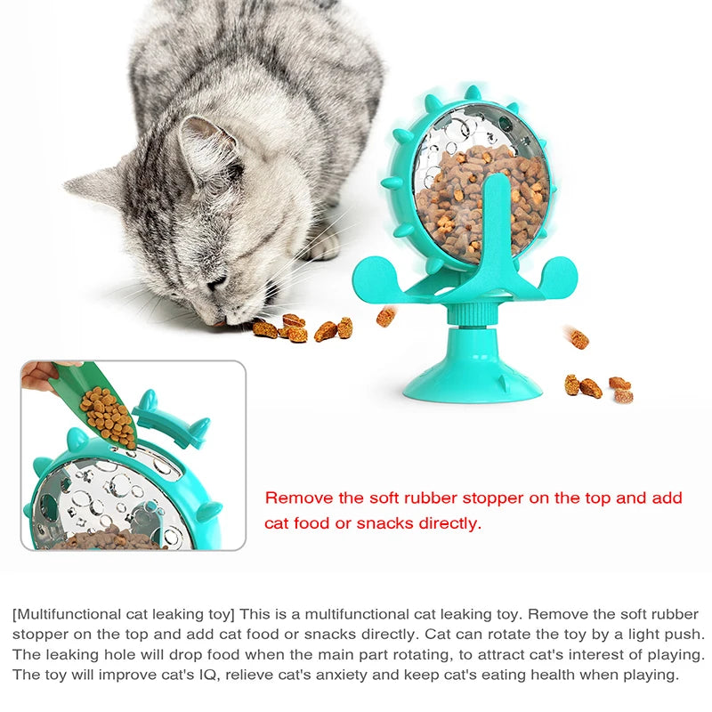 Dog Cat Feeding Interactive Wheel Toys Pet Leaking Food Training Ball Slow Dog Feeder Funny Dog Wheel Pet Products