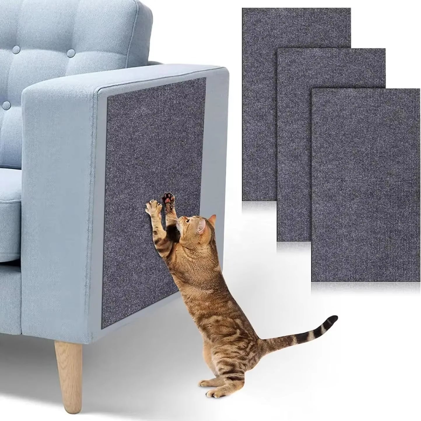 Cat Scratcher Cats Scratcher Pad Board Protection Trimmable Self-Adhesive Carpet Corner Wall DIY Cat Scratch Mat Sofa Protector