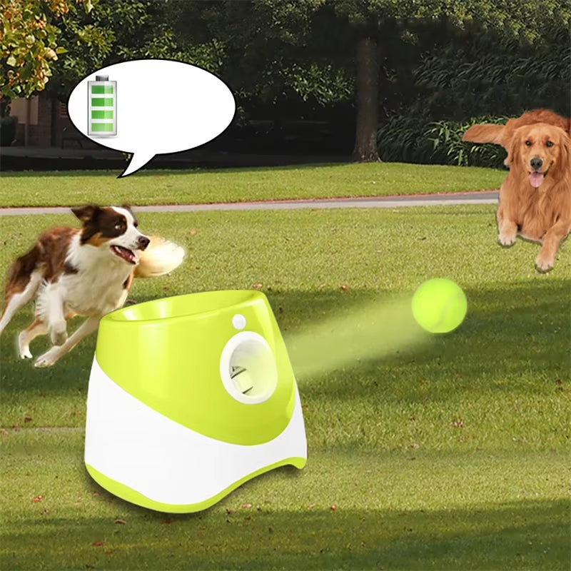 Tennis Automatic Launcher Pet Dogs Chase Toy Mini Tennis Throwing Pinball Machine Fun Interactive Throw Rechargable Catapult