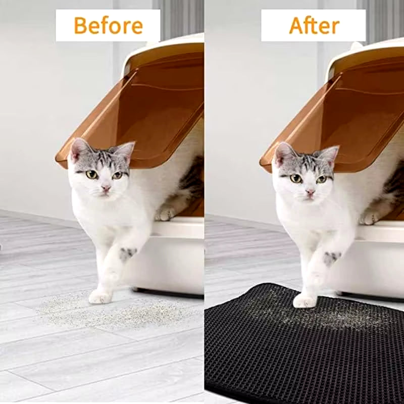 Cat Litter Mat EVA Double Layer Cat Litter Mat Cat Litter Basin Sand Falling Mat Eva Cat Litter Mat Cat Nest Mat Pet Mat